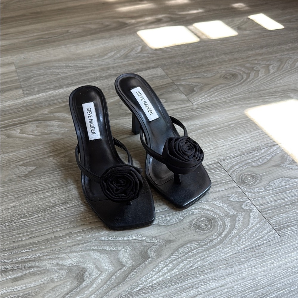 Steve Madden Black Heeled Sandals